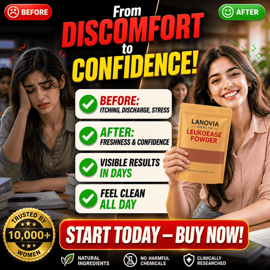 LeukoEase Powder™ – White Discharge & Hormonal Balance Support