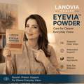 Lanovia Health Eyevia™ Powder herbal supplement for natural eye care, featuring herbal ingredients for healthy, refreshed eyes.